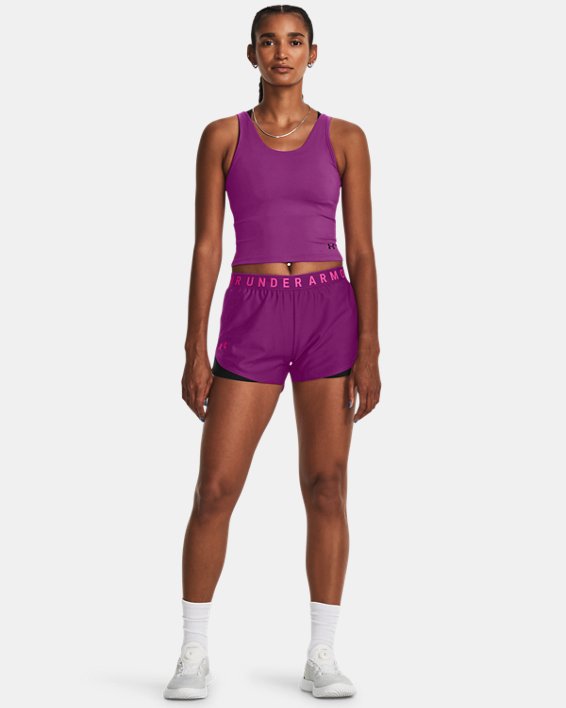 Women's UA Play Up 3.0 Shorts, Purple, pdpMainDesktop image number 2